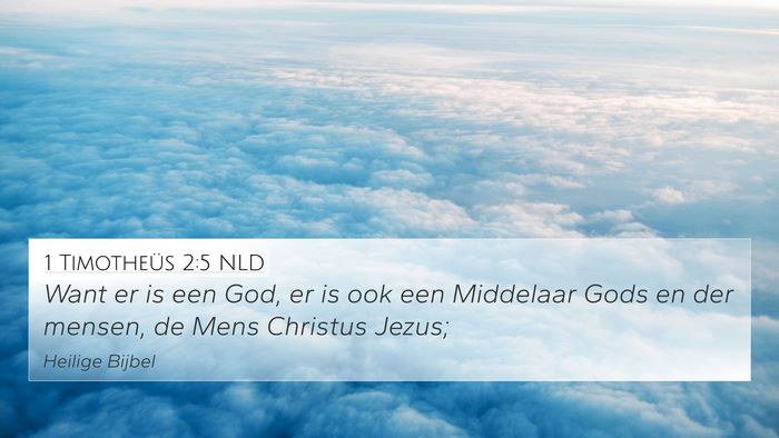 1 Timotheüs 2:5 NLD Bible Verse Image
