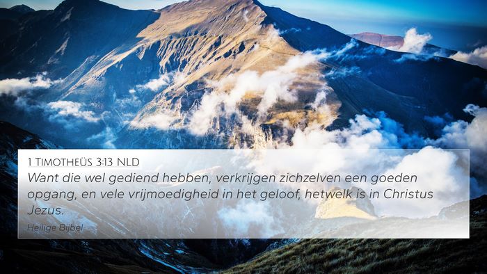 1 Timotheüs 3:13 NLD Bible Verse Image