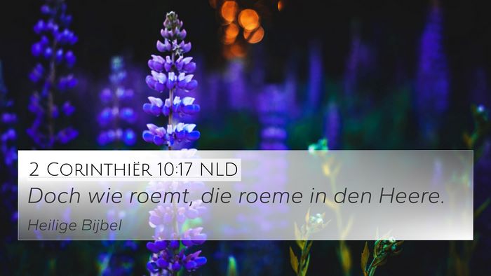 2 Corinthiër 10:17 NLD Bible Verse Image