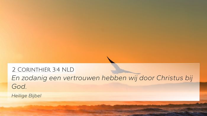 2 Corinthiër 3:4 NLD Bible Verse Image