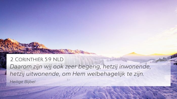 2 Corinthiër 5:9 NLD Bible Verse Image