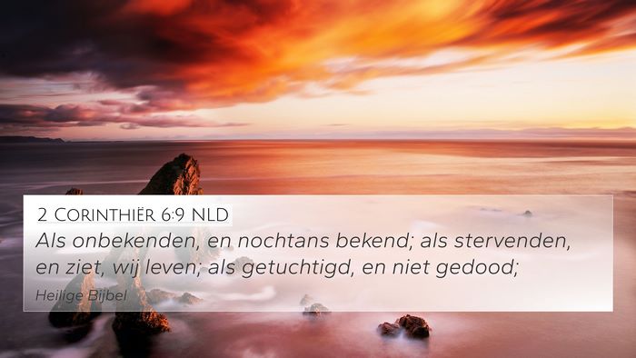 2 Corinthiër 6:9 NLD Bible Verse Image