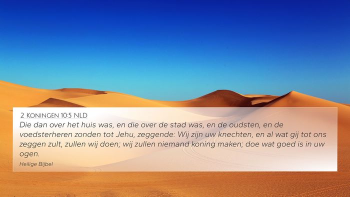 2 Koningen 10:5 NLD Bible Verse Image