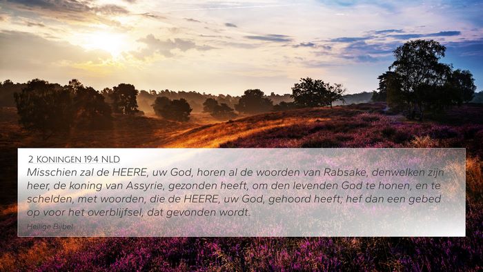 2 Koningen 19:4 NLD Bible Verse Image