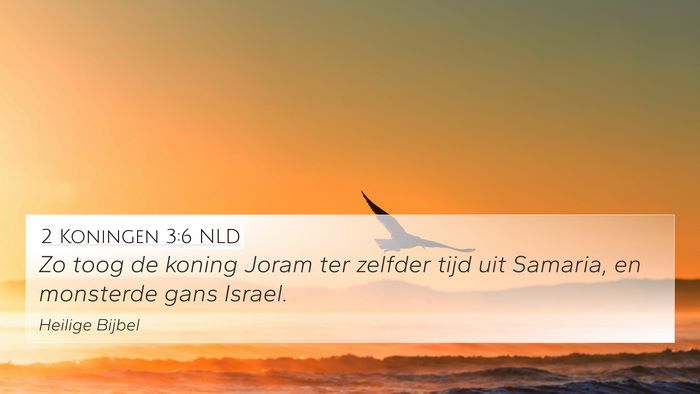 2 Koningen 3:6 NLD 4K Wallpaper - Zo toog de koning Joram ter zelfder tijd uit - 4K Wallpaper Bible Verse