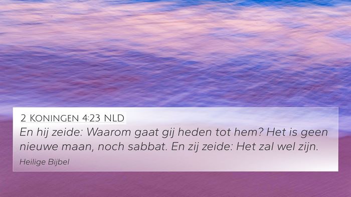 2 Koningen 4:23 NLD Bible Verse Image