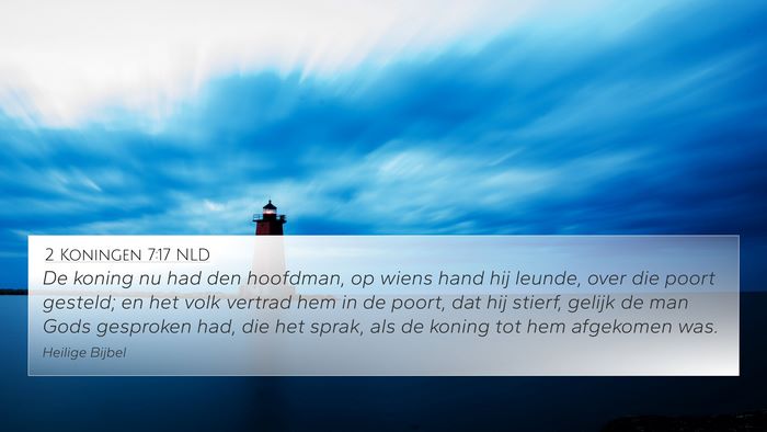 2 Koningen 7:17 NLD Bible Verse Image