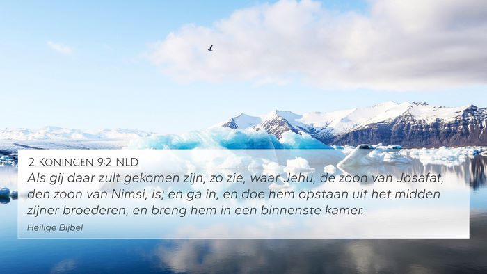 2 Koningen 9:2 NLD 4K Wallpaper - Als gij daar zult gekomen zijn, zo zie, waar - 4K Wallpaper Bible Verse