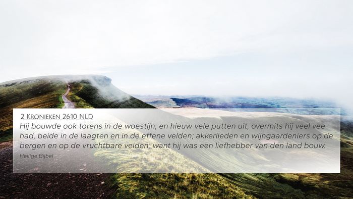 2 Kronieken 26:10 NLD Bible Verse Image