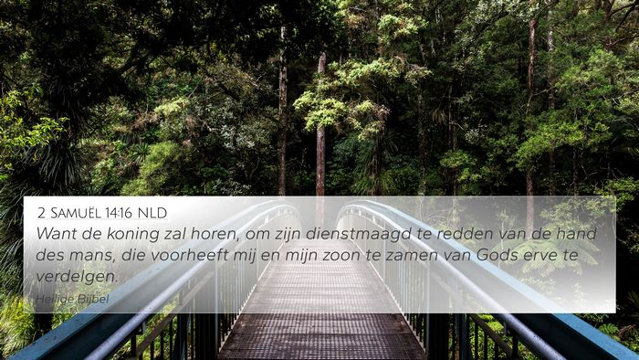 2 Samuël 14:16 NLD Bible Verse Image