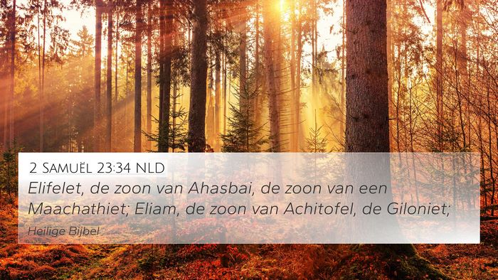 2 Samuël 23:34 NLD Bible Verse Image