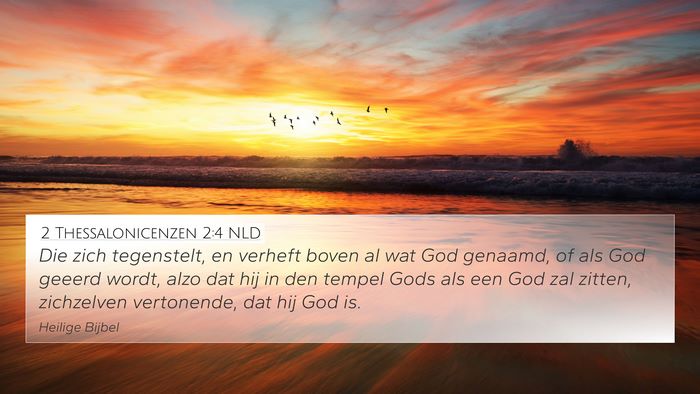 2 Thessalonicenzen 2:4 NLD Bible Verse Image