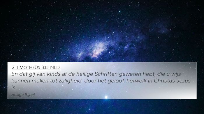 2 Timotheüs 3:15 NLD Bible Verse Image