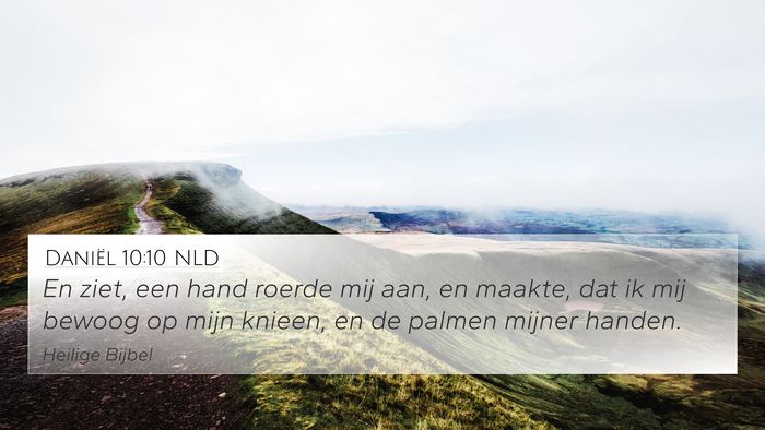 Daniël 10:10 NLD 4K Wallpaper - En ziet, een hand roerde mij aan, en maakte, dat - 4K Wallpaper Bible Verse