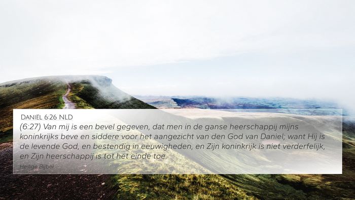 Daniël 6:26 NLD Bible Verse Image