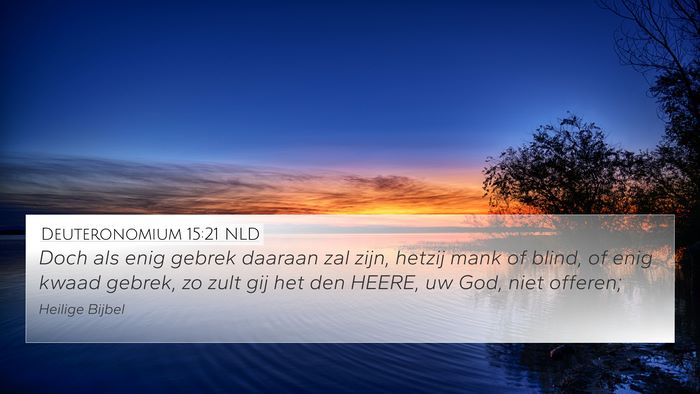 Deuteronomium 15:21 NLD Bible Verse Image