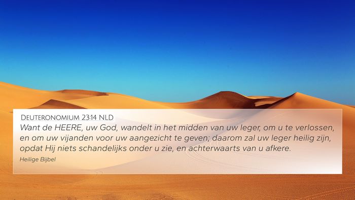 Deuteronomium 23:14 NLD Bible Verse Image