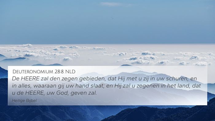 Deuteronomium 28:8 NLD Bible Verse Image