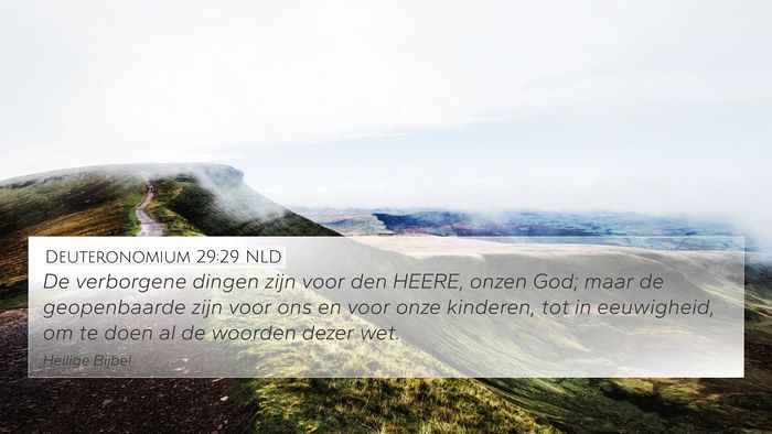 Deuteronomium 29:29 NLD Bible Verse Image