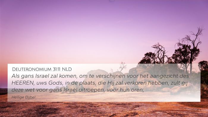 Deuteronomium 31:11 NLD Bible Verse Image