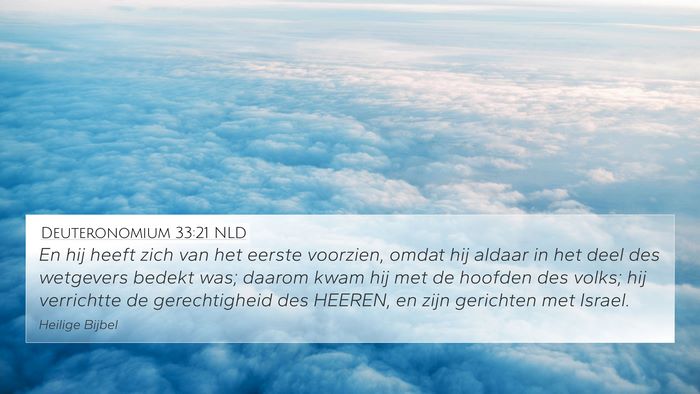 Deuteronomium 33:21 NLD 4K Wallpaper - En hij heeft zich van het eerste voorzien, omdat - 4K Wallpaper Bible Verse