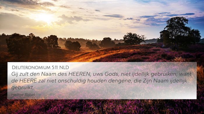 Deuteronomium 5:11 NLD Bible Verse Image