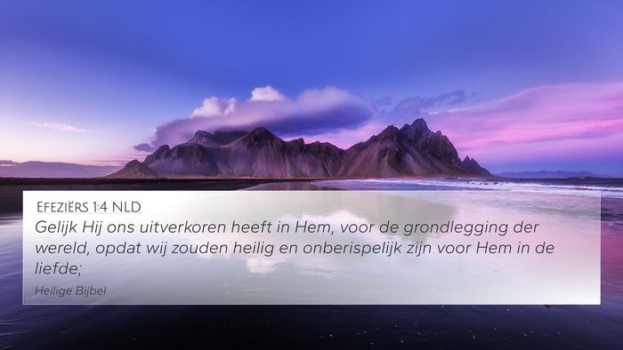Efeziërs 1:4 NLD Bible Verse Image