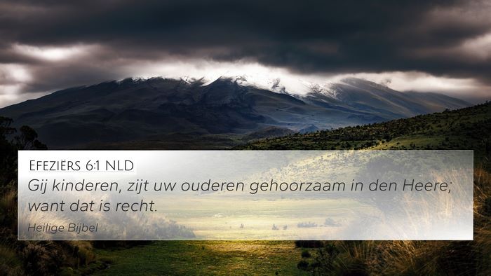 Efeziërs 6:1 NLD Bible Verse Image