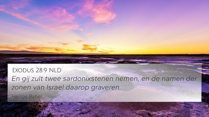 Exodus 28:9 NLD 4K Wallpaper - En gij zult twee sardonixstenen nemen, en de - 4K Wallpaper Bible Verse