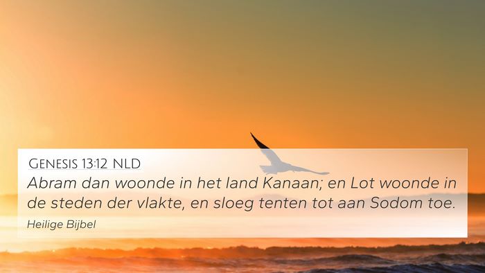 Genesis 13:12 NLD Bible Verse Image