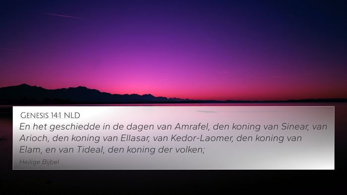 Genesis 14:1 NLD 4K Wallpaper - En het geschiedde in de dagen van Amrafel, den - 4K Wallpaper Bible Verse