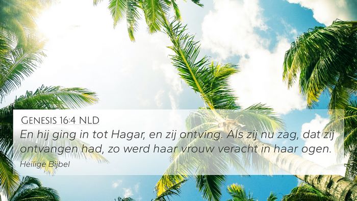 Genesis 16:4 NLD Bible Verse Image