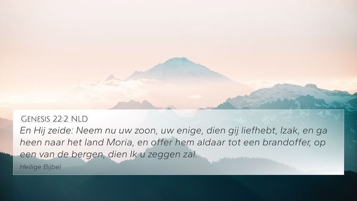 Genesis 22:2 NLD Bible Verse Image