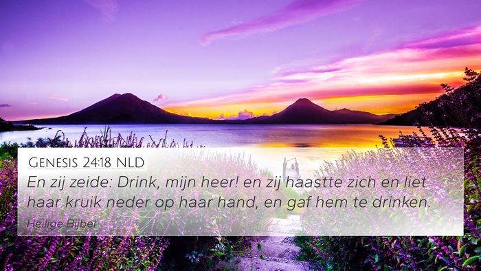 Genesis 24:18 NLD Bible Verse Image