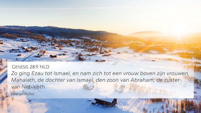 Genesis 28:9 NLD Bible Verse Image