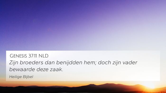 Genesis 37:11 NLD Bible Verse Image