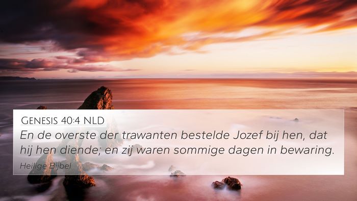 Genesis 40:4 NLD Bible Verse Image