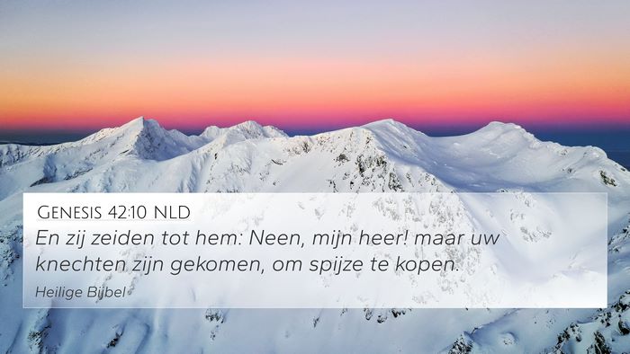 Genesis 42:10 NLD Bible Verse Image