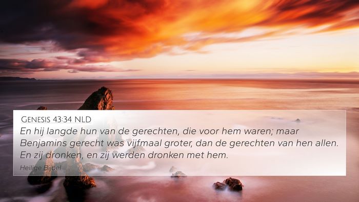 Genesis 43:34 NLD Bible Verse Image