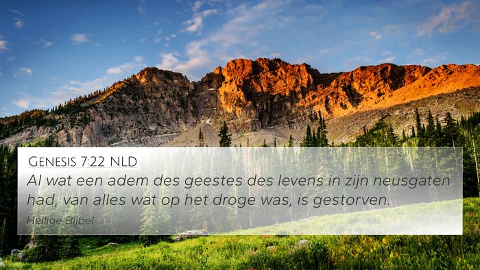 Genesis 7:22 NLD 4K Wallpaper - Al wat een adem des geestes des levens in zijn - 4K Wallpaper Bible Verse