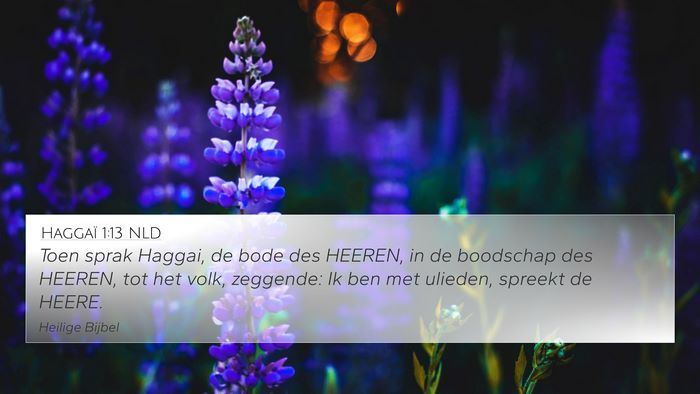 Haggaï 1:13 NLD 4K Wallpaper - Toen sprak Haggai, de bode des HEEREN, in de - 4K Wallpaper Bible Verse