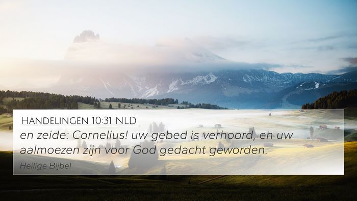 Handelingen 10:31 NLD Bible Verse Image