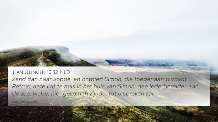 Handelingen 10:32 NLD Bible Verse Image