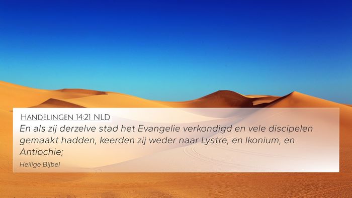 Handelingen 14:21 NLD Bible Verse Image