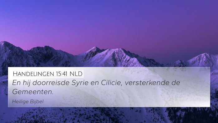 Handelingen 15:41 NLD Bible Verse Image