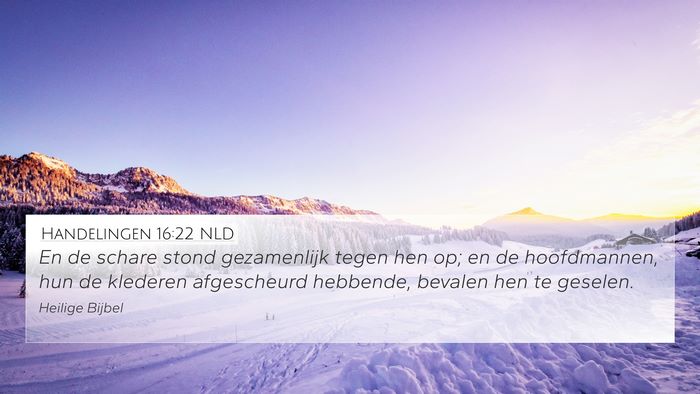 Handelingen 16:22 NLD Bible Verse Image