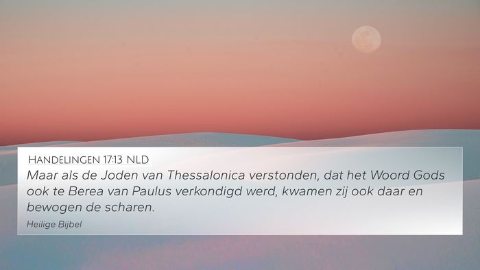 Handelingen 17:13 NLD Bible Verse Image