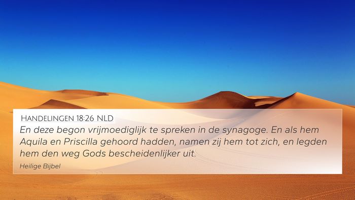 Handelingen 18:26 NLD Bible Verse Image