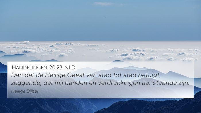 Handelingen 20:23 NLD Bible Verse Image