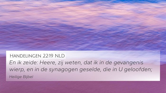 Handelingen 22:19 NLD Bible Verse Image